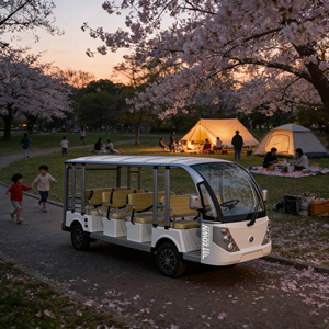 Navette d'hôtel de luxe, voiture électrique de tourisme avec sièges confortables - Product Image 1