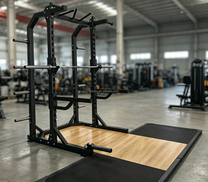 Commercial Pin Loaded <b>Half</b> <b>Rack</b> With an Integrated Lifting Platform Fitness Squat <b>Rack</b> <b>Gym</b> Cage Power <b>Racks</b> - Product Image 4