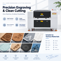 Graveur et découpeur laser CO2 9060, garantie 1 an, expédition rapide, refroidissement par eau, machine de gravure et de découpe multi-matériaux, papier DXF