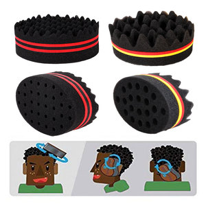 Set de Esponjas <span class=keywords><strong>para</strong></span> Peinar el Cabello, Peine de Espuma de Doble Cara <span class=keywords><strong>para</strong></span> Rastas, Estilo Hip Hop <span class=keywords><strong>para</strong></span> Hombres Negros - Product Image 6