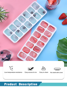 Bán Sỉ Màu Kẹo Tùy Chỉnh 14 Khoang Khuôn Làm Đá Whiskey Bằng Nhựa Resin Khuôn Làm Đá Viên Khay Làm Đá Silicon Có Nắp Đậy - Product Image 6