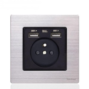 เต้ารับไฟฟ้าแบบ EU พร้อมพอร์ตชาร์จ USB (USB2.1A 16A) แผงสัมผัส วัสดุ PC และกระจก ทนความร้อนสูง - Product Image 3