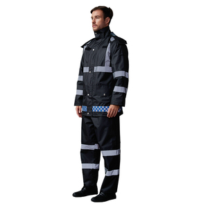 Completo Antipioggia da Uomo <span class=keywords><strong>in</strong></span> Oxford 300D Rivestito <span class=keywords><strong>in</strong></span> PU, Ecologico, Pieghevole, Impermeabile, Alta Visibilità, Riflettente, Giacca e Pantaloni per <span class=keywords><strong>Moto</strong></span> - Product Image 2