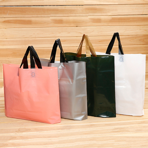 various style 40*30cm size clear plastic bag with handle custom logo custom size
