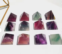 Pyramides en Fluorite Arc-en-ciel Naturelle de 3 cm en Gros – Pierres Précieuses Colorées pour Débutants en Cristalologie, Collection et Cadeau en Vrac