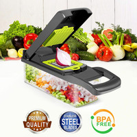 Multifunctionele Groentesnijder Shredders Snijmachine Met Mand Fruit Aardappel Chopper Wortelrasp Slicer Mandoline Voor Keuken