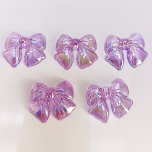 Accesorios DIY: Adornos de Nudo de Mariposa Planos Coloridos, Cabujones Iridiscentes de Nudo de Mariposa para Manualidades - Product Image 3