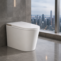 WC intelligent avec bidet intégré, siège chauffant, chasse d'eau automatique, capteur de couvercle et télécommande