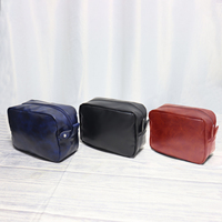Sac de toilettage noir PU organisateur de voyage Dopp Kit 25 pièces Lot GA entrepôt sac de rasage pour accessoires de toilette DOM106137