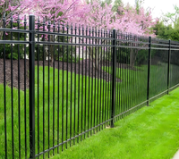 Panneau de clôture de sécurité en acier zingué pour jardin extérieur, en aluminium thermolaqué anti-rouille avec pointe en forme de lance
