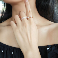 Bague étoile vintage en argent sterling 925 plaqué or 14 carats avec pierres précieuses, finition sablée, par Emotional Factory