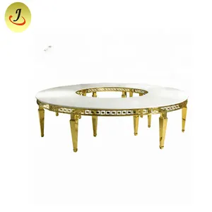 Venta caliente Acero inoxidable oro boda mesa de comedor