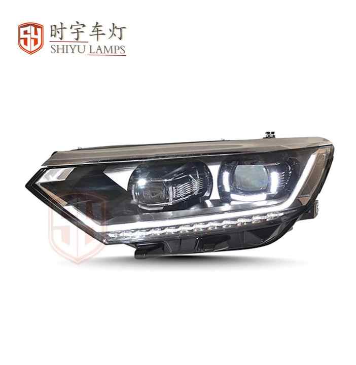KUNIO Custodia In Pelle Bovina Per Chiave Auto VW Passat B8 Tiguan Jetta Skoda Superb Kodiaq - Blu - Protezione 360° Con Portachiavi