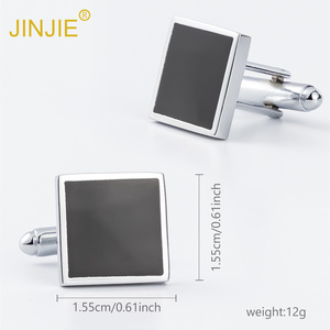 Diseño Simple Accesorio Regalo <span class=keywords><strong>Caballero</strong></span> Negocios Boda Cuadros Manga Cuadrada <span class=keywords><strong>Gemelos</strong></span> Para Hombres - Product Image 3