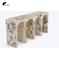 Tostone contemporain Calacatta alto luxe marbre Console Table décoration intérieure pour salle à manger salon maison chambre