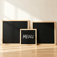 Tableau noir encadré en bois personnalisé avec craie pour étiquettes de plantes de jardin, serre et décoration
