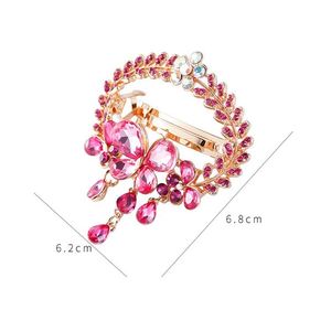 New Design Hollow <b>Spring</b> Hair <b>Clips</b> Retro Alloy Butterfly Tassel Hairpin Colorful Rhinestone Women Hairclip Jewelries - Product Image 4