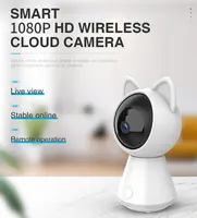 1080P वाईफ़ाई घर सुरक्षा कैमरा गति का पता लगाने के साथ पालतू कैमरा मॉनिटर 2-तरह ऑडियो नाइट विजन पैन झुकाव ज़ूम