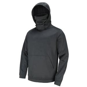 Fournisseur de sweat-shirts à capuche en polaire respirant de haute technologie pour hommes, personnalisés, avec masque, couleur unie, sweat-shirt à capuche uni - Product Image 2