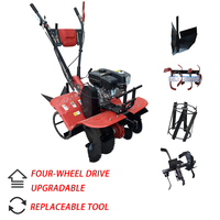 Motoculteur rotatif multifonctionnel diesel 186F 9HP 418cc à poussée manuelle avec une largeur de travail de 1350 mm