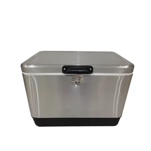 Stainless Steel Ice Chest Beverage Cooler with Bottle Opener