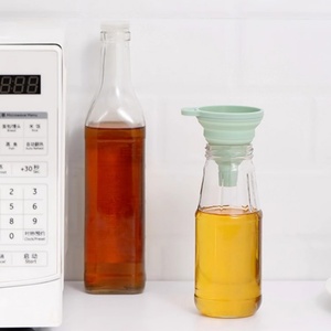 Funil dobrável personalizado do silicone do produto comestível do funil do silicone da cor para o funil dobrável portátil da transferência líquida do óleo - Product Image 2