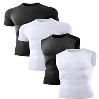 Débardeur de sport moulant pour homme en polyester et élasthanne, séchage rapide, respirant, anti-rétrécissement, tricoté, pour la musculation