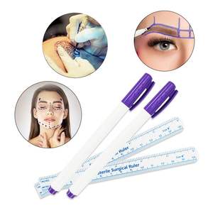 Pennarello Chirurgico Professionale KHY, Sterile, Non Tossico, Permanente, con Righello di Carta, Impermeabile, per Tatuaggi Medici - Product Image 4