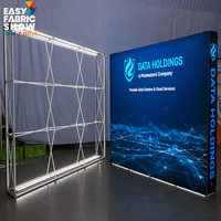 Affichage LED rétroéclairé graphique personnalisable avec bannière en tissu pour stand de salon professionnel
