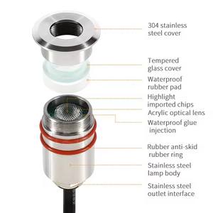 Мини-Размер 1 Вт водонепроницаемый из нержавеющей стали светодиодный свет подводная звезда Освещение Сад Палуба пол наземные мини-огни - Product Image 3