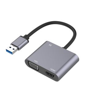 <span class=keywords><strong>Adaptador</strong></span> 3 en 1 USB <span class=keywords><strong>a</strong></span> <span class=keywords><strong>HDMI</strong></span> / VGA / Audio HUB de buena calidad - Product Image 1