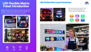 จอ LED แบบยืดหยุ่นขนาด 32x256 พิกเซล เชื่อมต่อได้ 4 จอ ควบคุมผ่านแอพ แสดงผล RGB ปรับแต่งได้ กันน้ำระดับ IP65 สำหรับใช้งานภายใน/ภายนอกอาคาร ขนาดใหญ่ - Product Image 4