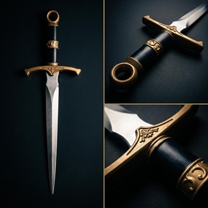 ดาบสั้นสไตล์โกธิควินเทจสำหรับประกอบฉาก - Product Image 3