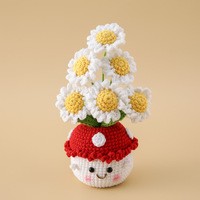 Pot Bunga Jamur Rajutan Tangan dengan Desain Jamur Cottagecore Kawaii yang Lucu untuk Hari Ibu dan Penghargaan Guru