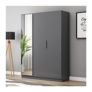 Armadi a Specchio per Camera da Letto in Legno Grigio e <span class=keywords><strong>Bianco</strong></span> Nuovo Design con Anta a Battente in Vetro per Appartamento Hotel Mobili Guardaroba - Product Image 5
