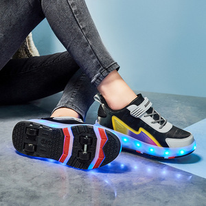 Chaussures à roulettes lumineuses pour enfants, nouvelle mode 2024, chaussures de patinage pour garçons et filles - Product Image 6