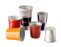 Lot de Gobelets de Voyage Empilables en Aluminium Sans BPA, Réutilisables, Isolation Thermique 16-32oz pour Boissons Froides - Vente en Gros Usine