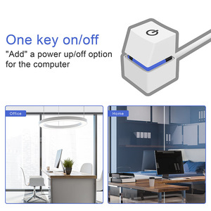 Câble d'extension de commutateur d'alimentation externe pour ordinateur avec indicateur LED et capuchon de touche blanc pour le contrôle du boîtier d'ordinateur de bureau - Product Image 3