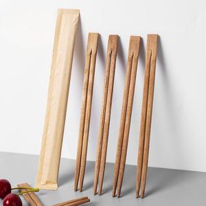 <strong>Disposable</strong> High-end <strong>Round</strong> Wooden <strong>Chopstick</strong> Eco Friendly Personalized Logo Paper Sleeve Chinese <strong>Chopstick</strong> for Restaurant Use - Product Image 1
