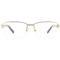 Gafas de Sol Borregls de Lujo con Montura Óptica Unisex Cuadrada Semimontura, Lentes Grises de PC, Patrón Sólido Réplica, Patillas de Acetato O3501