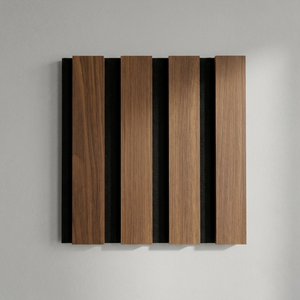 Panneaux muraux acoustiques modernes en bois à lattes avec couche absorbante pour une décoration et un revêtement muraux intérieurs élégants - Product Image 3