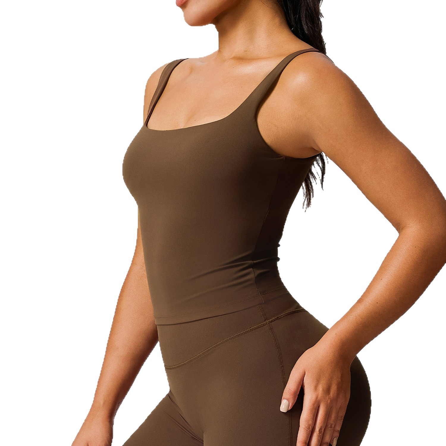 European American New Quick-drying Solid Yoga Outdoor Running Fitness Women's Regular Spandex/Nylon Breathable Top