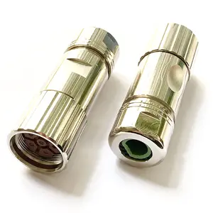 Waterproof IP67 M23 Plug Connector 6 8 12 Pin 9Pin 17Pin Circular Motor Servo Heavy Duty Power Straight Male Female Connection