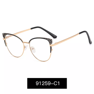 <span class=keywords><strong>Gafas</strong></span> de aleación de lectura <span class=keywords><strong>con</strong></span> <span class=keywords><strong>filtro</strong></span> de luz <span class=keywords><strong>azul</strong></span> para mujer, anteojos para <span class=keywords><strong>presbicia</strong></span> femeninos, montura de ojo de gato hueca, a la moda - Product Image 3