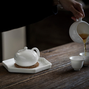 Dehua White Porcelain Teapot Small Round With Lid Lead Free Kung Fu <b>Tea</b> <b>Set</b> Gift - Product Image 2