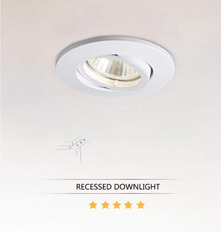83mm Recessed LED Downlights Fittings Adjustable Die Cast Aluminum Material