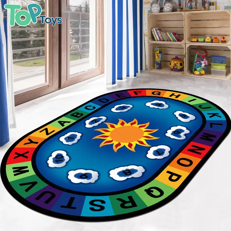 Karpet Buatan Tangan Montessori Terbaik, Pusat Perawatan Anak, Karpet Lantai Warna-warni untuk Perawatan Anak, Karpet Bermain