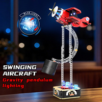 Juego de Bloques de Construcción de Avión Kaiyu, Juguete de Descompresión, Modelo STEM, Plástico ABS, para Niños de 5 a 7 Años, Decoración de Escritorio, Personalizable