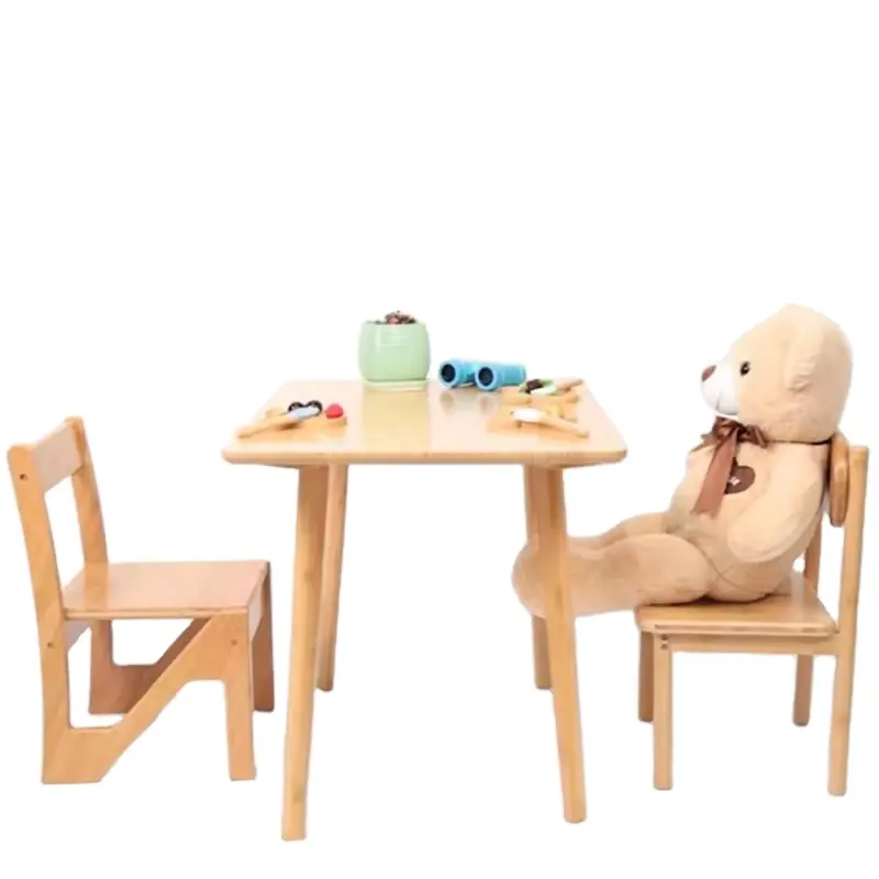 Materiali ecologici personalizzati per mobili per bambini, un tavolo e due sedie set mobili