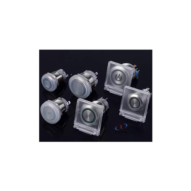 Metal Button Switch Accessories, Protective Seat, Plastic Dust protection Cover, 12/16/19mm Silicone Waterproof Cap